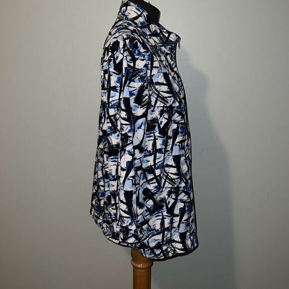 Christopher & Banks Womens Multicolor Abstract Full Zip Jacket - Picture 4 of 8